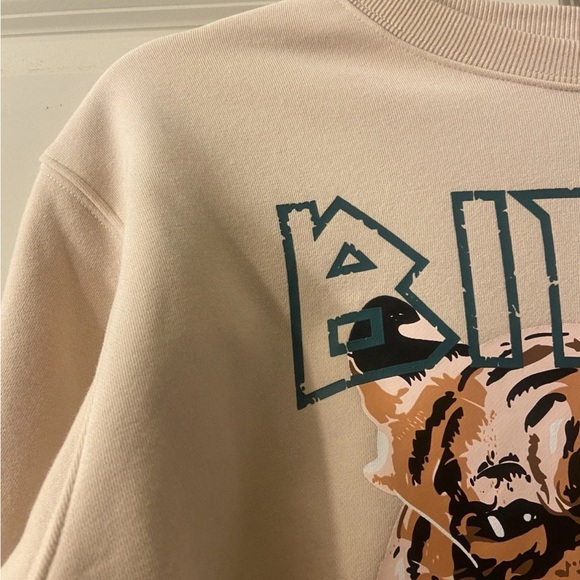Anine Bing Cream Tiger Crewneck Sweatshirt - Picture 5 of 13